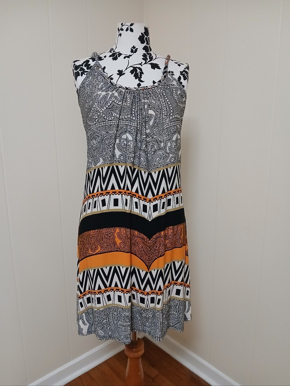 MSK Braided Strap Shift Dress